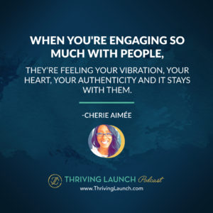 Cherie Aimée Social Media Branding Thriving Launch Podcast