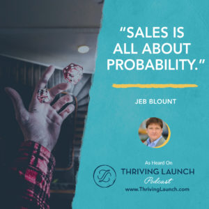 Jeb Blount Sales Effectiveness Thriving launch Podcast