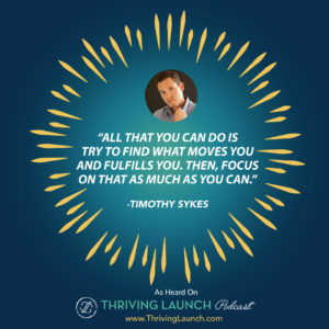 Timothy Sykes Giving Back Thriving Launch Podcast