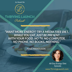 Nina Manolson All Day Energy Diet Thriving Launch Podcast