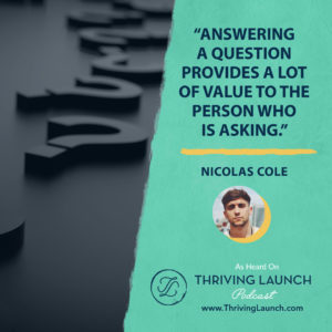 Nicolas Cole How To Get Noticed As A Writer Thriving Launch Podast
