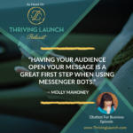 Molly Mahoney Chatbot for Business Thriving Launch Podcast